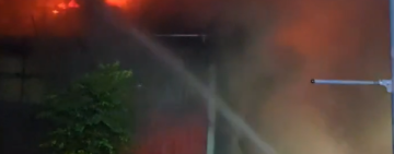 美工七街大理石工廠火災 竄出大量火舌、濃煙